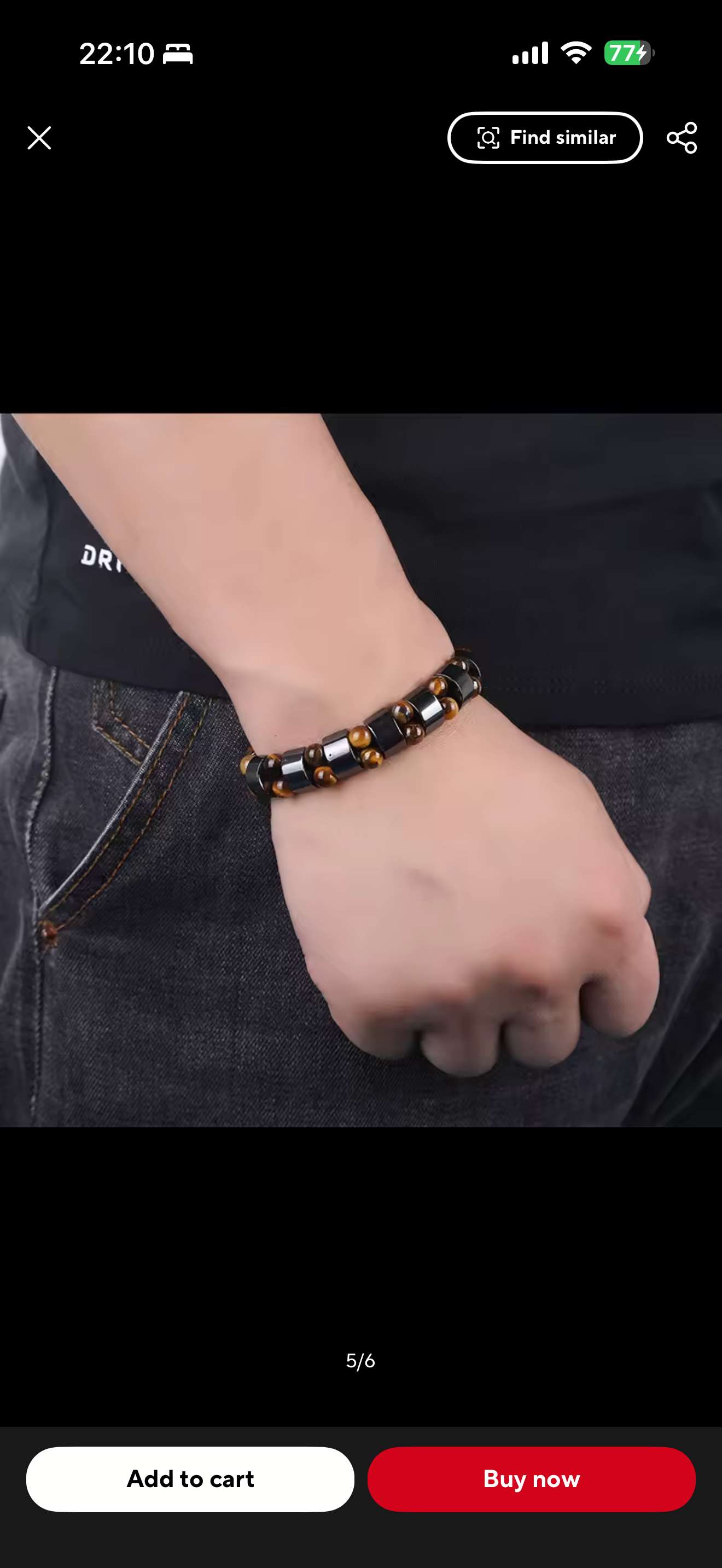 Bracelet on wrist