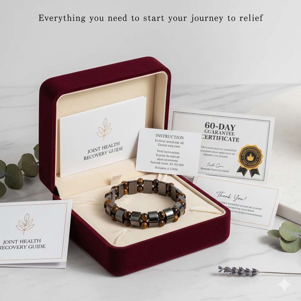 Complete package with bracelet, guide, and guarantee certificate